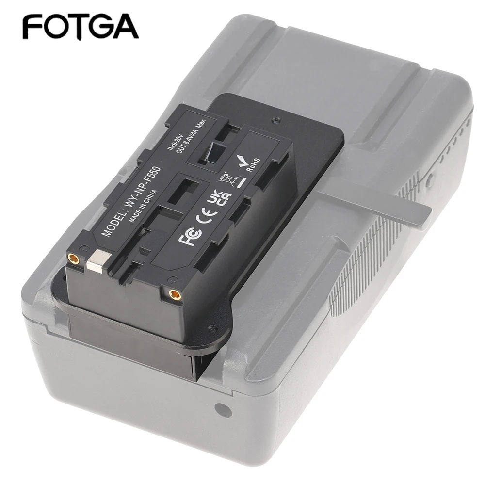 

FOTGA V-Lock Battery Plate Adapter V Mount Plate for Sony NP-F Battery Monitors Cameras Battery Buckle Power Supply System Dummy