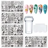 12*6cm 2*6cm Nail Art Templates Stamping Plate Design Flower Animal Glass Temperature Lace Stamp Templates Plates Image 1
