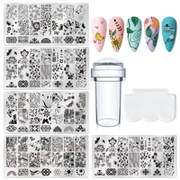 12*6cm 2*6cm Nail Art Templates Stamping Plate Design Flower Animal Glass Temperature Lace Stamp Templates Plates Image 1