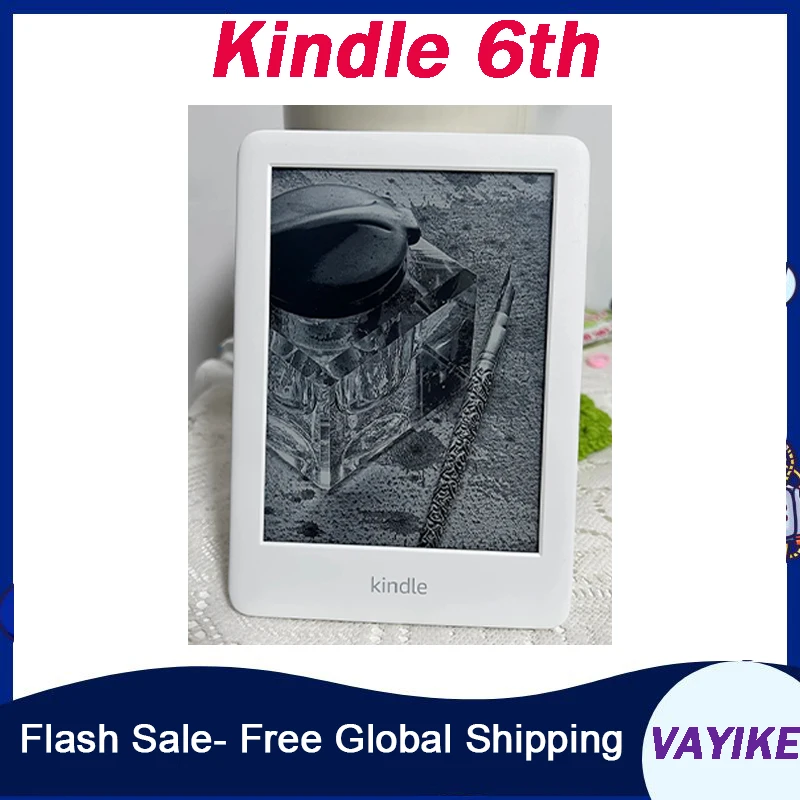 Original Kindle 6th KPW2 E-Reader 212 PPI E-ink Touch Screen with Back light Support Multiple Languages