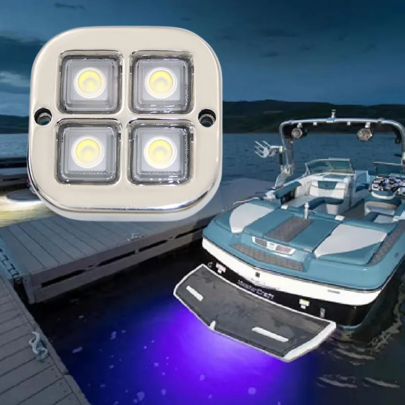 42 Maritieme LED-verlichting,. Waterdichte Onderwater LED-bootverlichting, Waterdicht 10 Tot 30V DC Aftappluglicht Voor Jachten, Vissersboten, Kajaks, Zwembaden(wit Licht