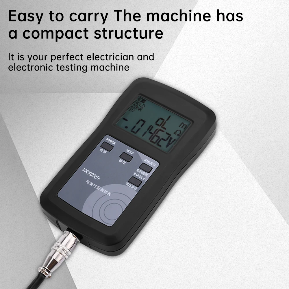 Battery Tester 4-Wire YR1035+ Lithium Battery Internal Resistance Tester High-precision Battery Tester Resistance Test Instrument DC 0-100V