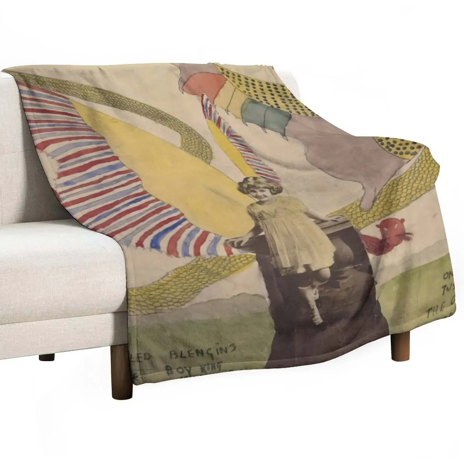 

Henry Darger Art Throw Blanket Decorative Beds Single Plush Decoratives Blankets