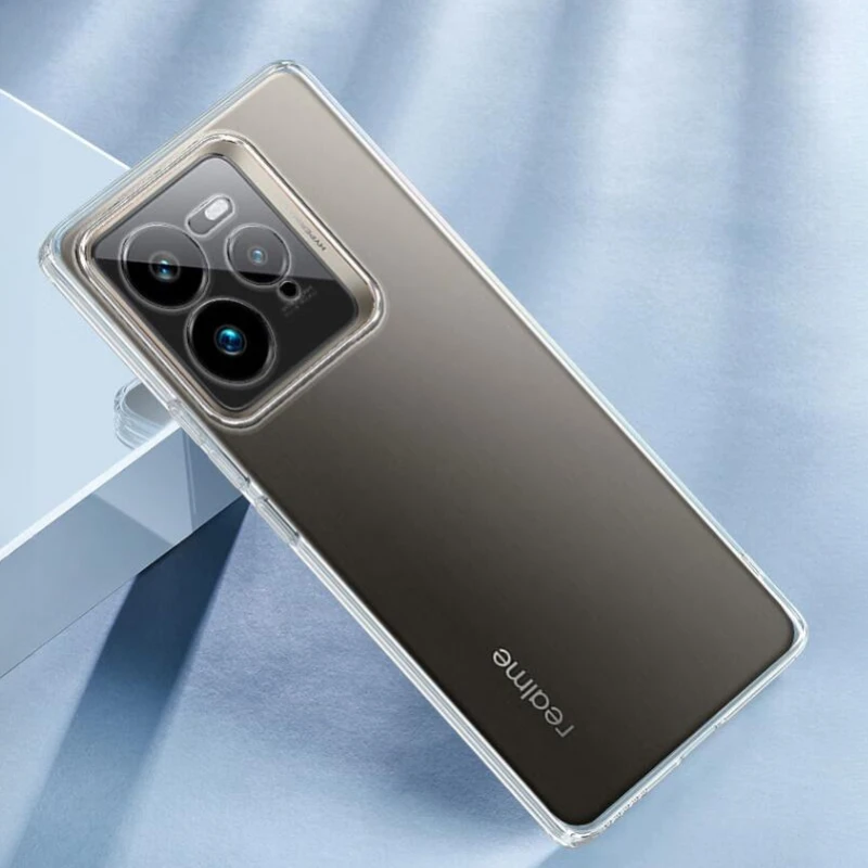 غطاء حماية من السيليكون الناعم الشفاف لهاتف Realme GT7 Pro