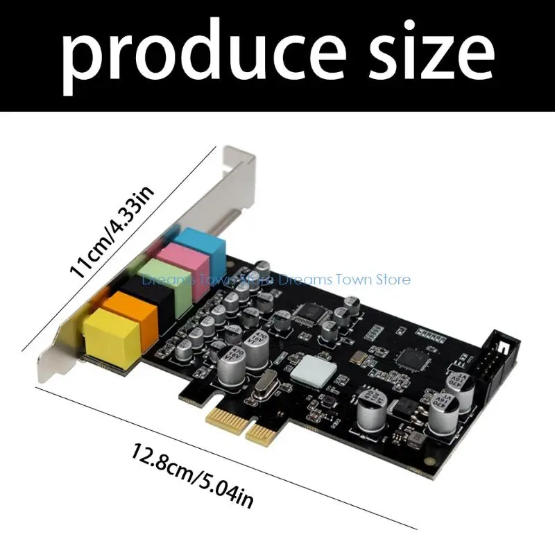 가상 서라운드 사운드를 위한 HX6A 전문가 ST117 PCIe 청각 카드 CM6212 7.1CH