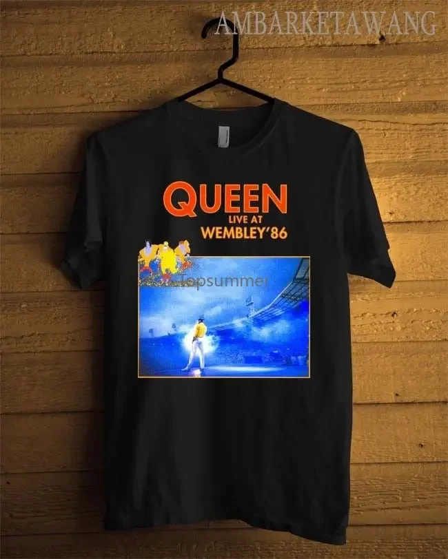 

Мужская футболка Queen Live At wэмблей 86, размер на заказ