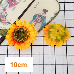 Sunflower Head Artificial Flower Decorations - Pack of 5/10/20 for Home and Window Décor (Sunflower Head 1)