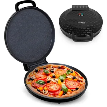 12-Inch Pizza Machine with Cool-Touch Handle & Non-Stick Plates – Electric Countertop Oven for Pizza & Calzone 1