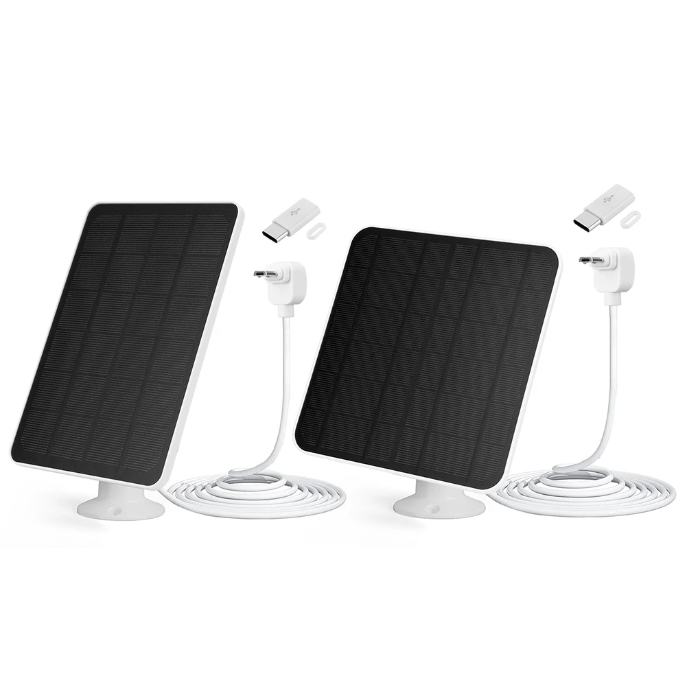 카메라 태양 전지 패널 키트, IP65 방수, Arlo 에센셜 스포트라이트, XL 스포트라이트용, 360 ° 조절 가능한 벽 마운트, 4W, 6W