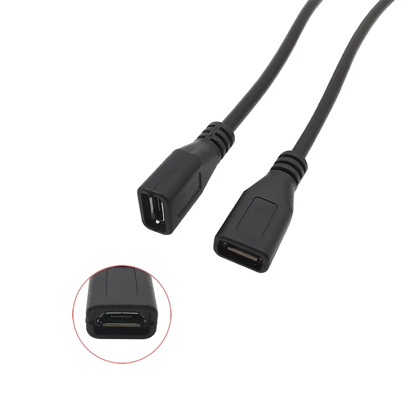 Кабель питания Micro USB, штекер, гнездо, 2 / 4 контакта, разъем Micro USB