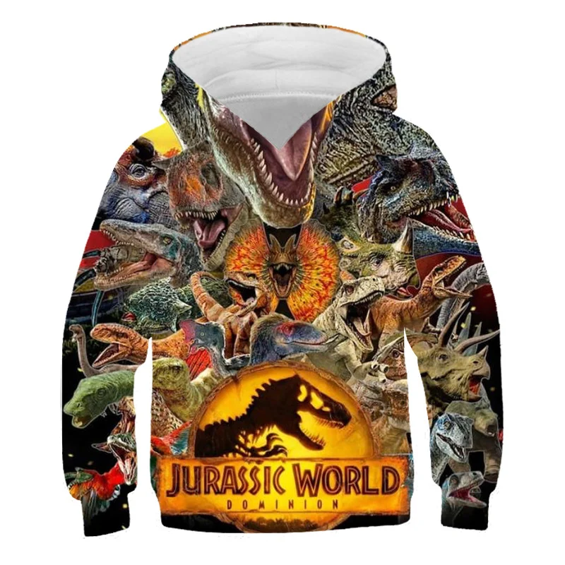 Jurassic World Dominion Hoodies Fall Dinosaur Boy's Hoodie Sweaters
