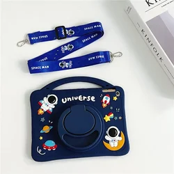 Child - Friendly Tablet Case with 360° Rotating Handle Stand for Redmi Pad2 11 - inch (Handle Astronaut - Str)