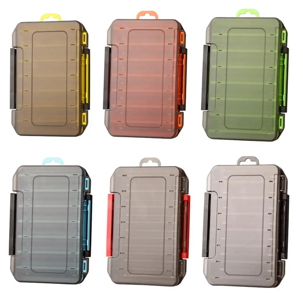 

14 Compartments Fishing Tackle Box Double-sided Lure Hook Storage Case Organizer Fishing Accessories Dropshipping
