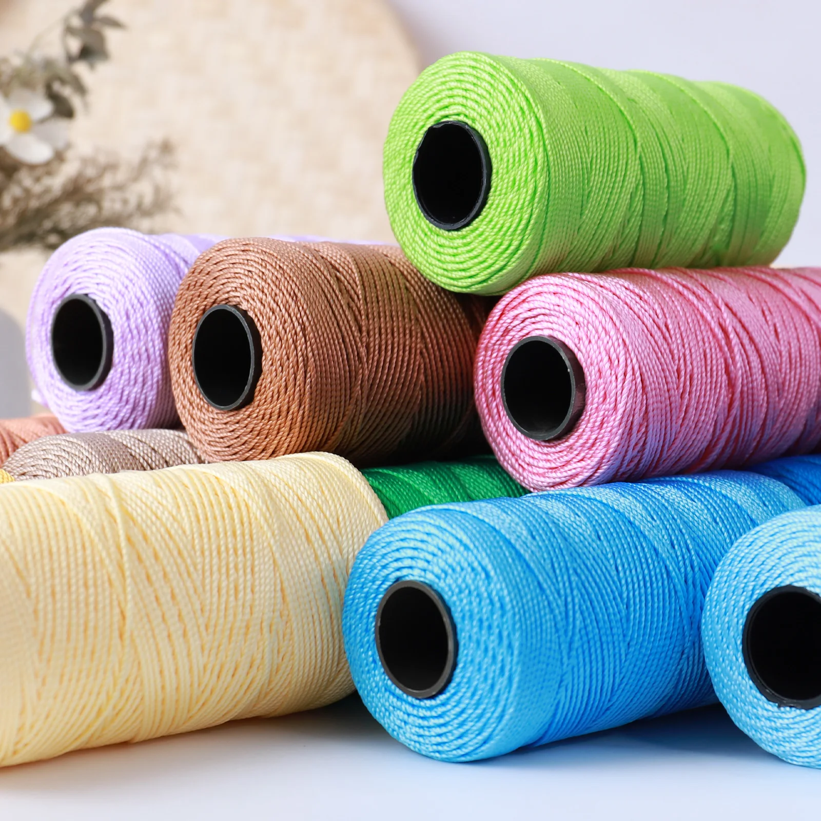 Ice Silk Strand Hook Hat Handmade DIY Woven Hook Summer Sandal Hat Fisherman Hat Upgrade Bright Silk Thread 3