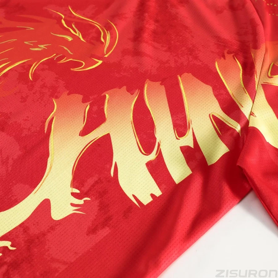Text CHINA Wang C.Q. Dragon Championship Table Tennis long sleeved shirts for Men Women Children ping pong tshirt