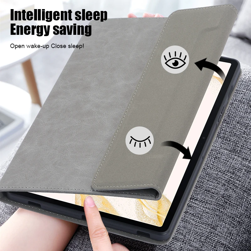 Ardissi Tablet Estande Case para Samsung Galaxy Tab s8 Plus s7 fe s6 Lite Funda Capa do Livro Capa Capa de Couro do Plutônio Microfibra - Imagem 2
