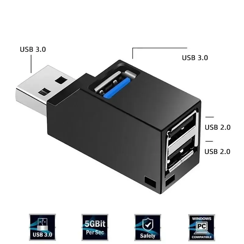 Multi Port USB Hubs USB 3.0 2.0 Extender Car Splitter Laptop Office Multi Function Reading Usb Disk Charging Adapter