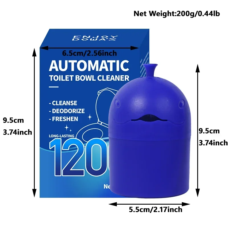 1/2PCS Bottle Automatic Toilet Cleaner "Toilet Whale" with Portable Design, 200G Gel, Slow-Release Cleaning Long-Lasting