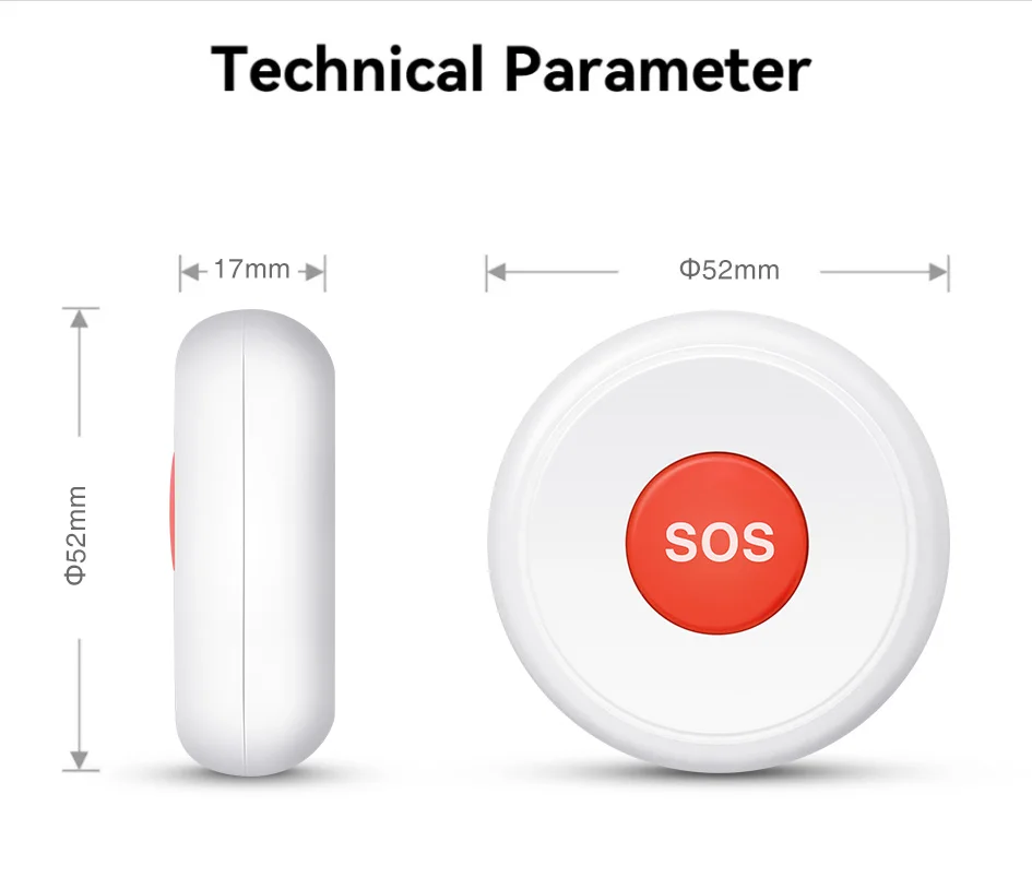 Tuya ZigBee SOS Emergency Butto Elderly Children Alarm Emergency Help Switch Hom