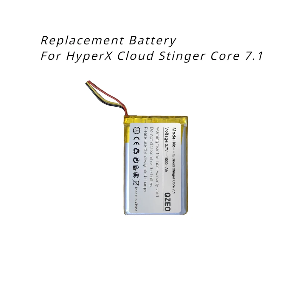 ตัวเลือกสินค้า อะไหล่เปลี่ยนแบตเตอรี่หูฟังเกมมิ่ง HyperX ใช้งานได้นานขึ้น