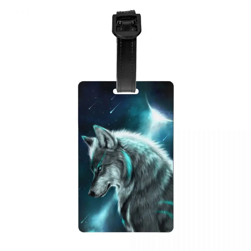 

Animal Wolf Luggage Tags for Suitcases Privacy Cover ID Label
