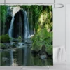 Forest Nature Scenery 3d Print Tree View Shower Curtain Waterproof Design  Polyester Home Decoration Bathroom Washable With Hook 6