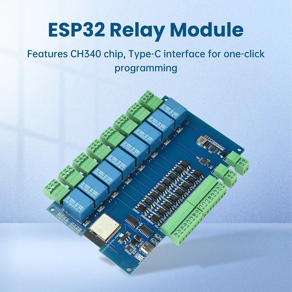 รูปสินค้า โมดูลควบคุมไฟฟ้า ESP32 พร้อมออปโตคัปเปลอร์ 4/8 ช่อง