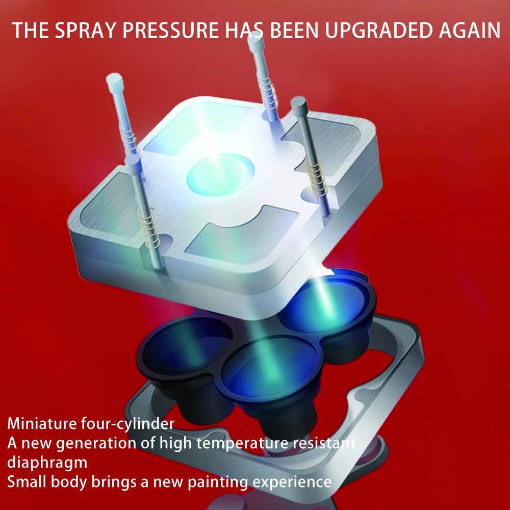 HM-02 Handheld Portable Compressor Automatic Airbrush Air Pump Model Spraying Tool Hobby DIY Accessories Air Pump