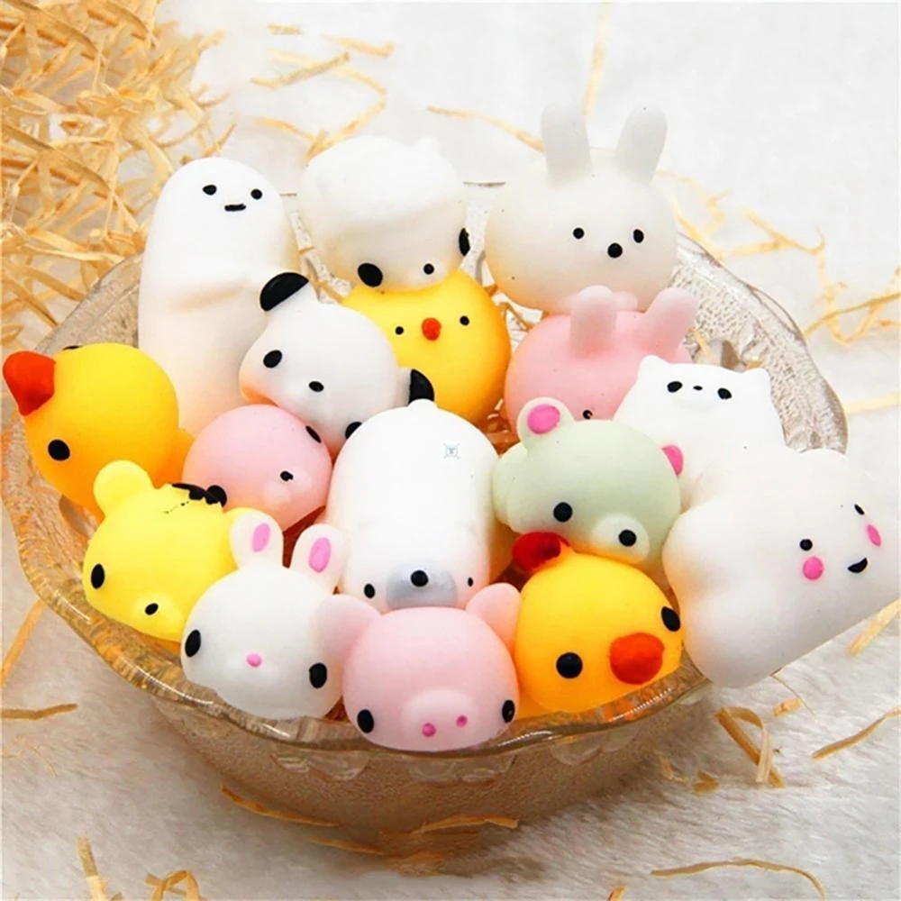 Animal Toys Stress Relief Toys Animals Toys Mini Animals Cat Cute Kawaii Decompression Toy Christmas Gift squishy mesh ball