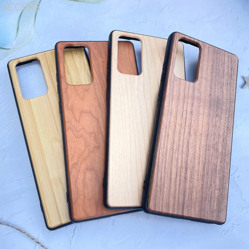 for Samsung Galaxy S25 S24 S23 S22 S21 FE Note 20 S20 Ultra Plus Case Thin Solid Natural Wood Cherry Walnut Bamboo Cover Shell — view 5