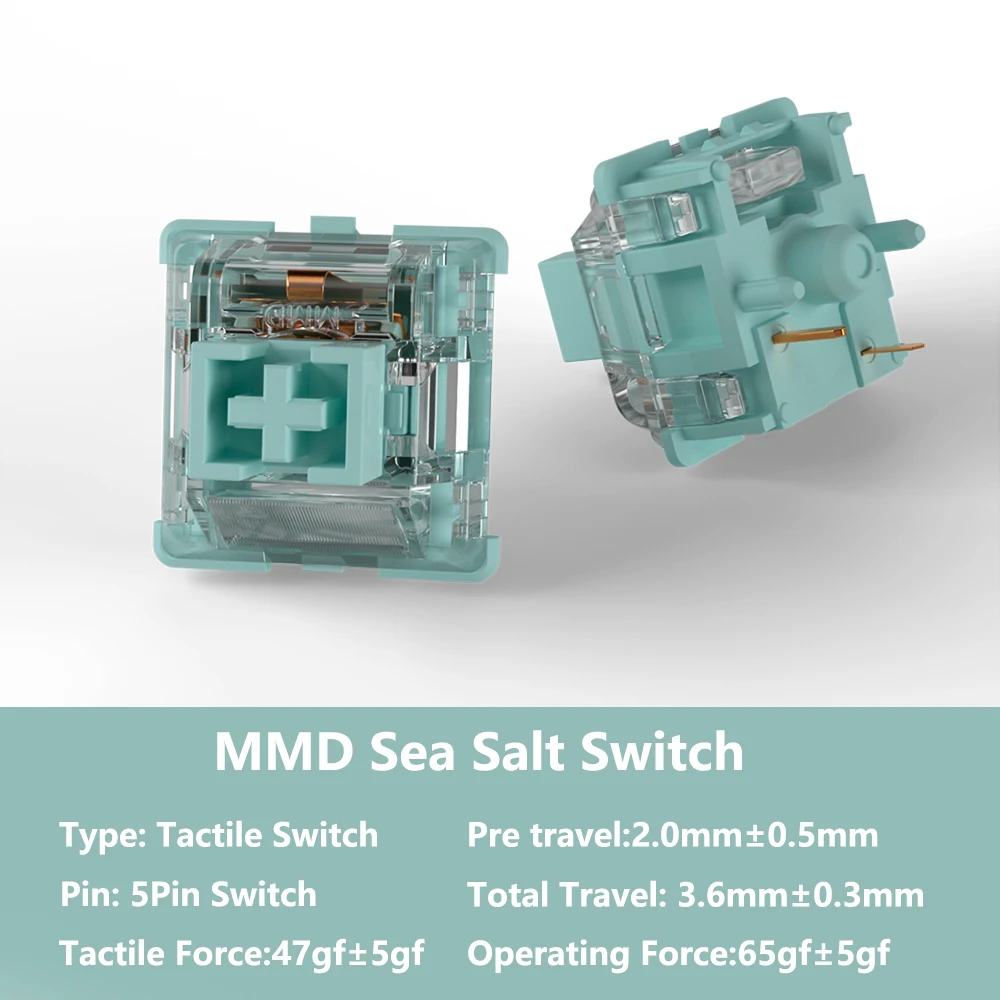 Mmb Sea Salt Tactile Switches Teclado Mecânico Personalizado Faça Você Mesmo mx Cherry Rgb Switch Hot-swap Fit Gmk67 Gk61 5pin - Imagem 2