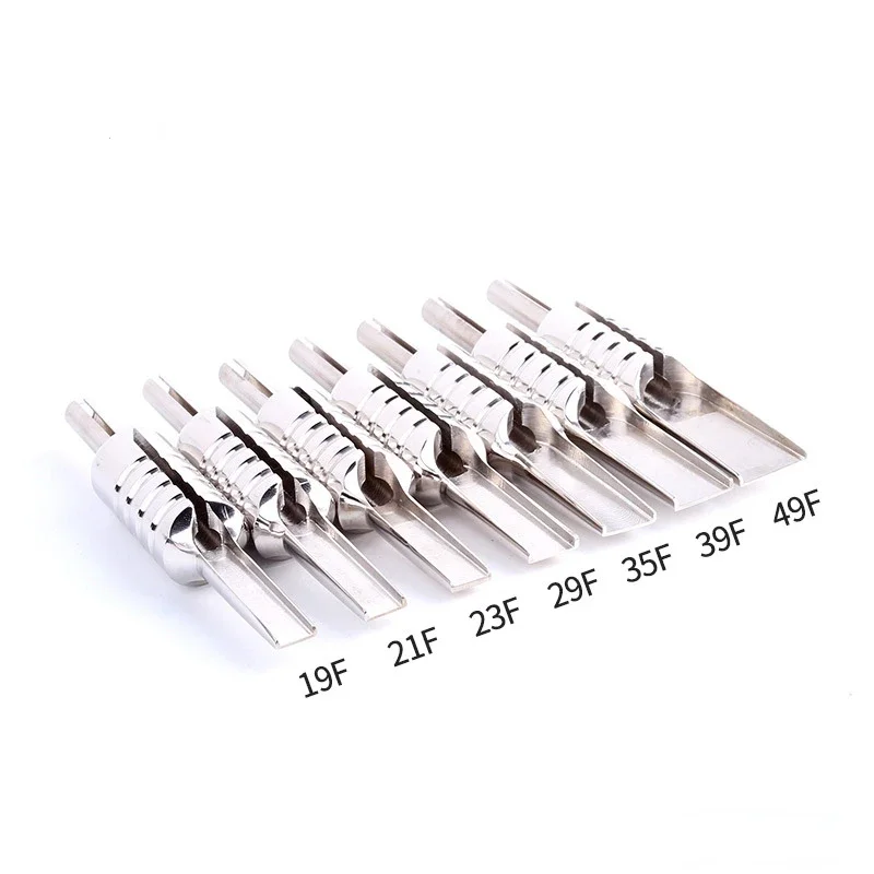 Tattoo Stainless Steel Large Row Handle Needle Nozzle 19F/23F/25F/29F/35F Tattoo Fogging Machine Handle Grips Makeup Supplies