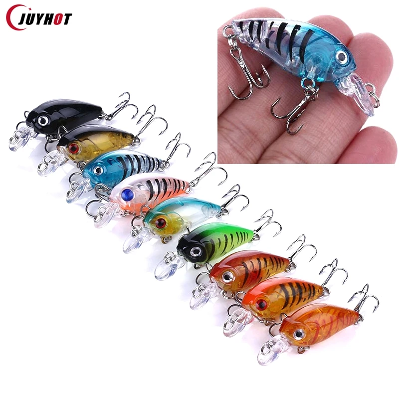 

1 шт. кренкбейт 4 г, 4,5 см, плавающий кренкбейт, жесткая приманка для ловли окуня, щуки, искусственная рыба, снасть, 3D-глаза