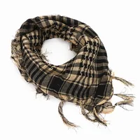 Écharpe de randonnée extérieure 80x100cm, Foulard de désert arabe avec pompon pour hommes et femmes, Bandana, Masque, Protection contre le vent et le sable 2