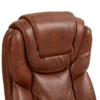 High Back Desk Chair with Swivel Wheels, Tilt Function, Executive Office Chair with Cushion & Adjustable Height, Brown 5