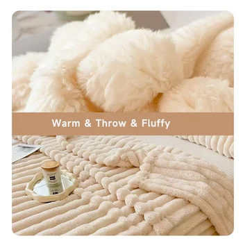 Soft Striped Throw Blanket 2