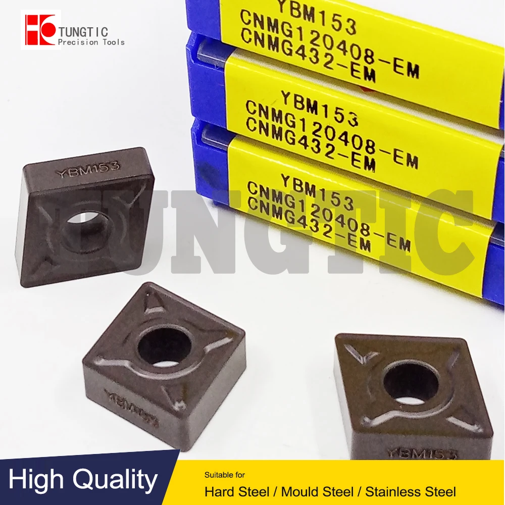 

CNMG120408-EM YBM153 Milling Cutter CNC Tools Insert Lathe Machining Tools Lathe Cutting Tool Metal Turning Tools CNMG 120408