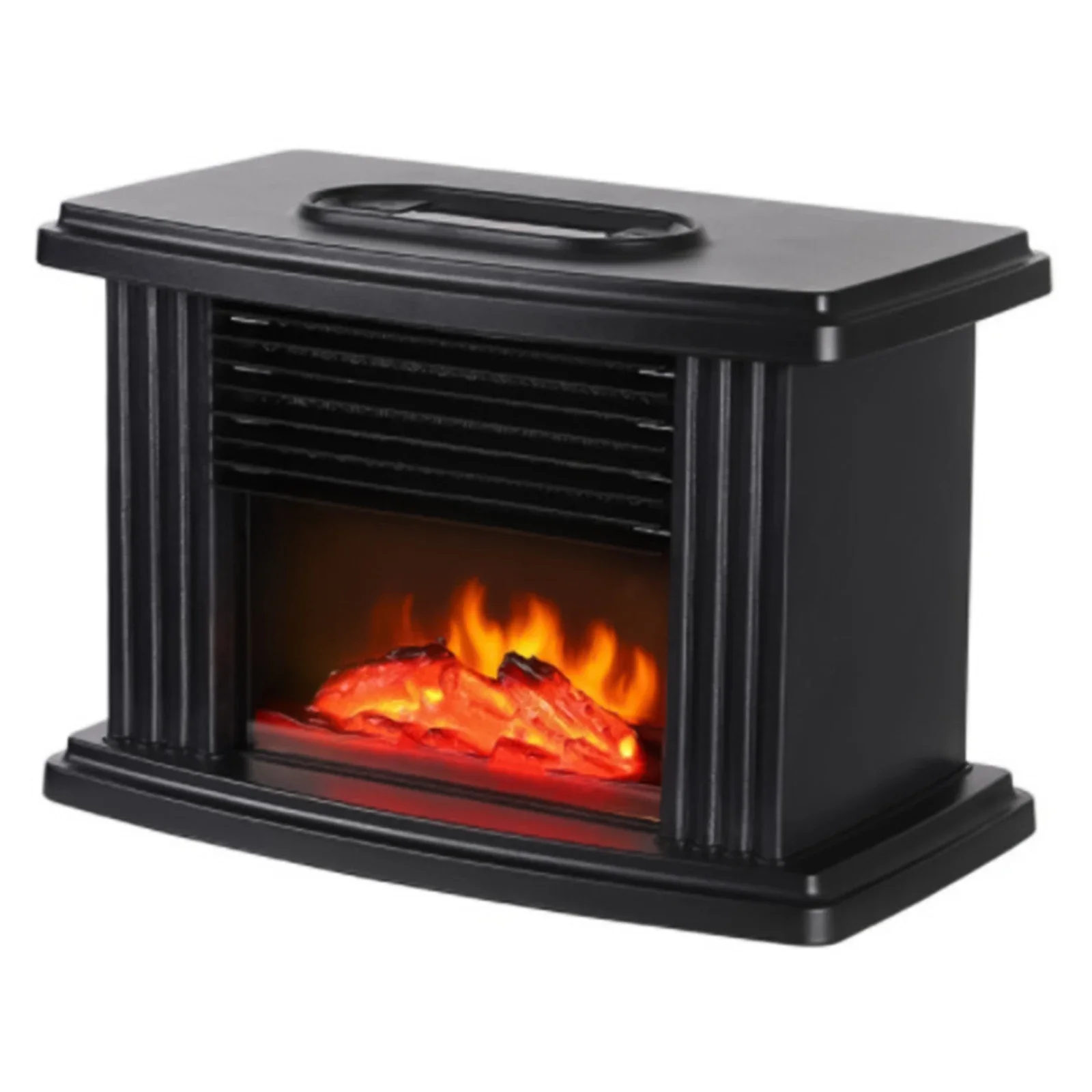 1000W Electric Fireplace Heater With Remote Control Flame Heater Indoor Space Stove Portable Desktop Hot Fan Winter