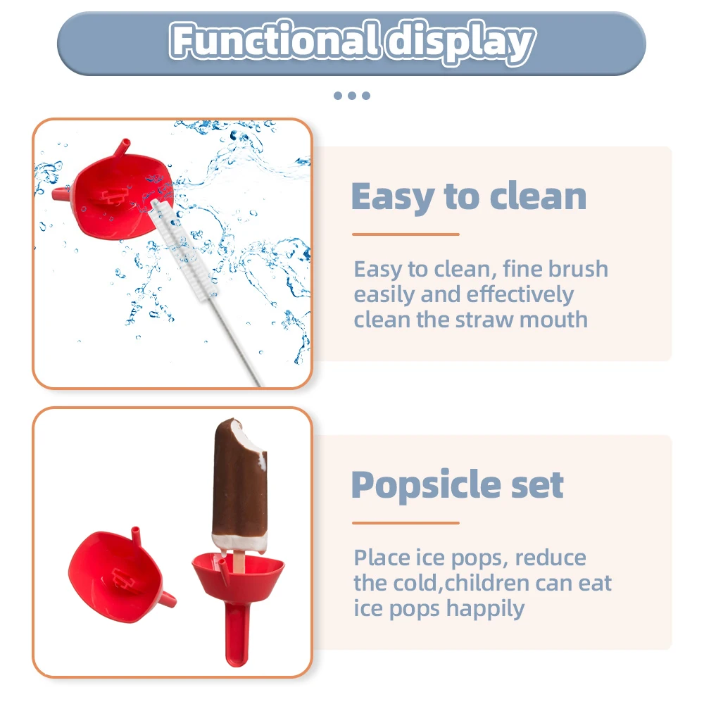 Popsicle Rack Drip-Proof Popsicle Rack Drip Free Ice Holder Frozen Treats Rack Popsicle Holder Straw Kids Ice Cream Cool Summer