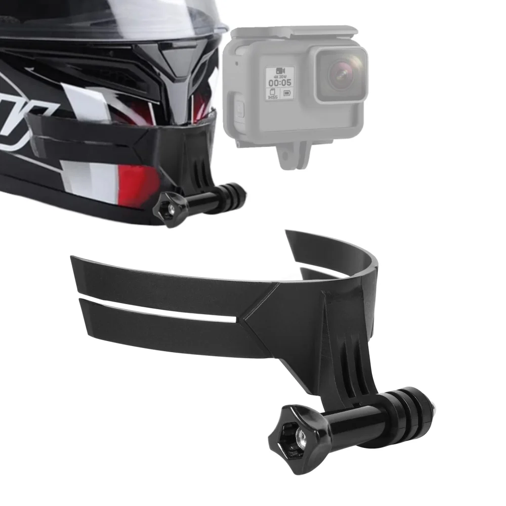 Motorcycle helmet chin mount with adhesive sticker overview