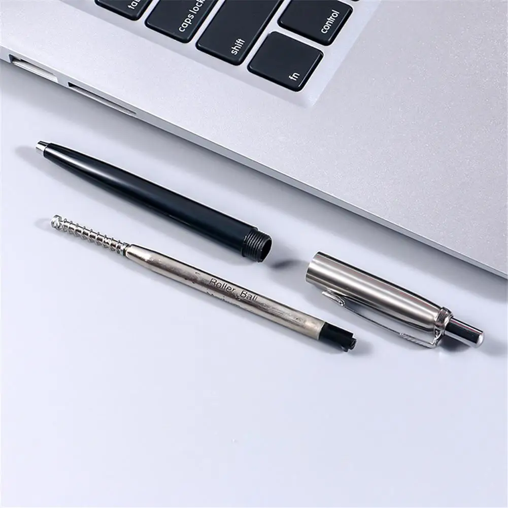 Ballpoint Pen 1Pcs Metal Ballpoint Pen Press Style Commercial Gift Pens For School Office Core Automatic Ball Pen
