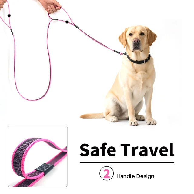 Medium Large Dog Leash 2M 3M Escape Proof No Pull Rope 1.8M for Big Dogs  Non Slip Rubber Dual Handles Pet Straps 3 Meters 2