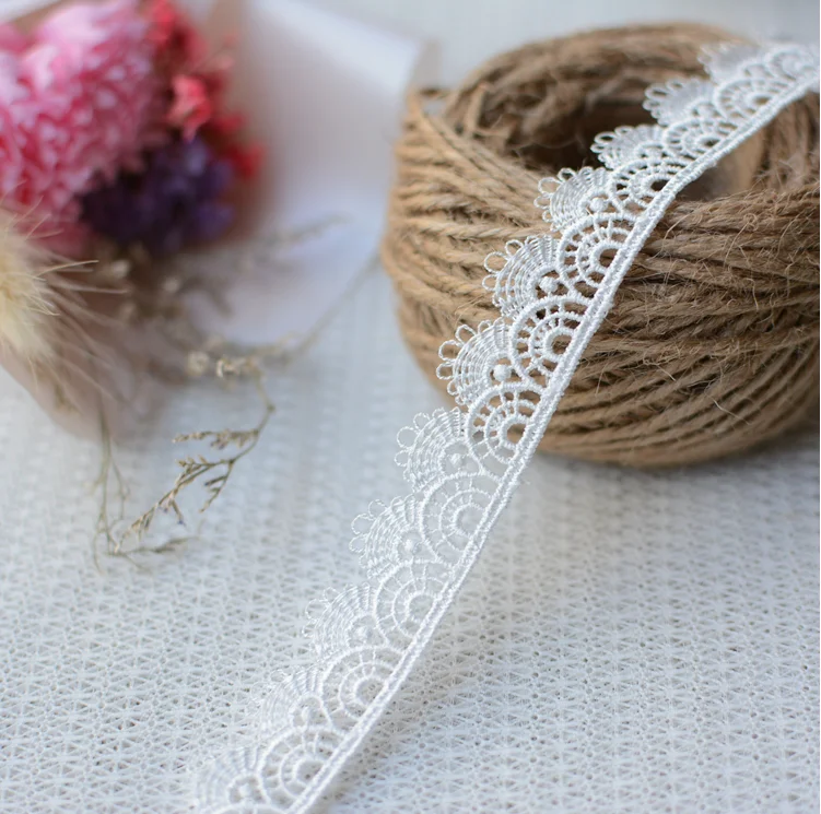 Width 1.5cm Embroidered Lace Fabric Lace Applique Trim DIY Apparel Sewing Garment Home Textile Decor Lace Fabric Lace Sewing Supplies Lace Sewing Accessories Lace Decoration Lace Accessories Lace Garment Accessories 4 Yards