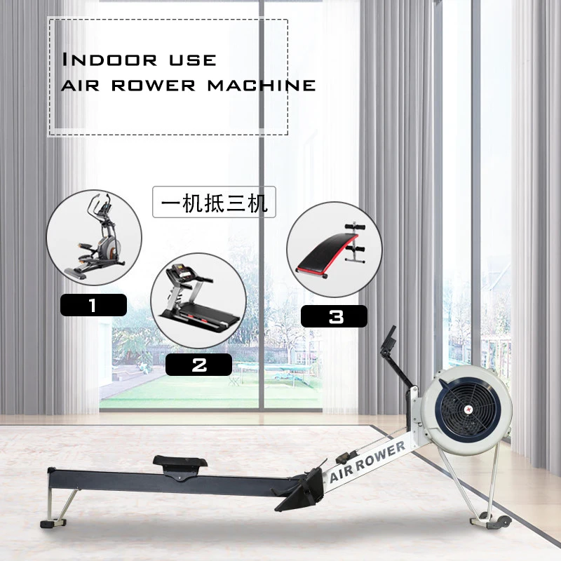Factory Supply Indoor Exercise Low Noise Air Rowing Commercial Fitness Air Rowing Machine