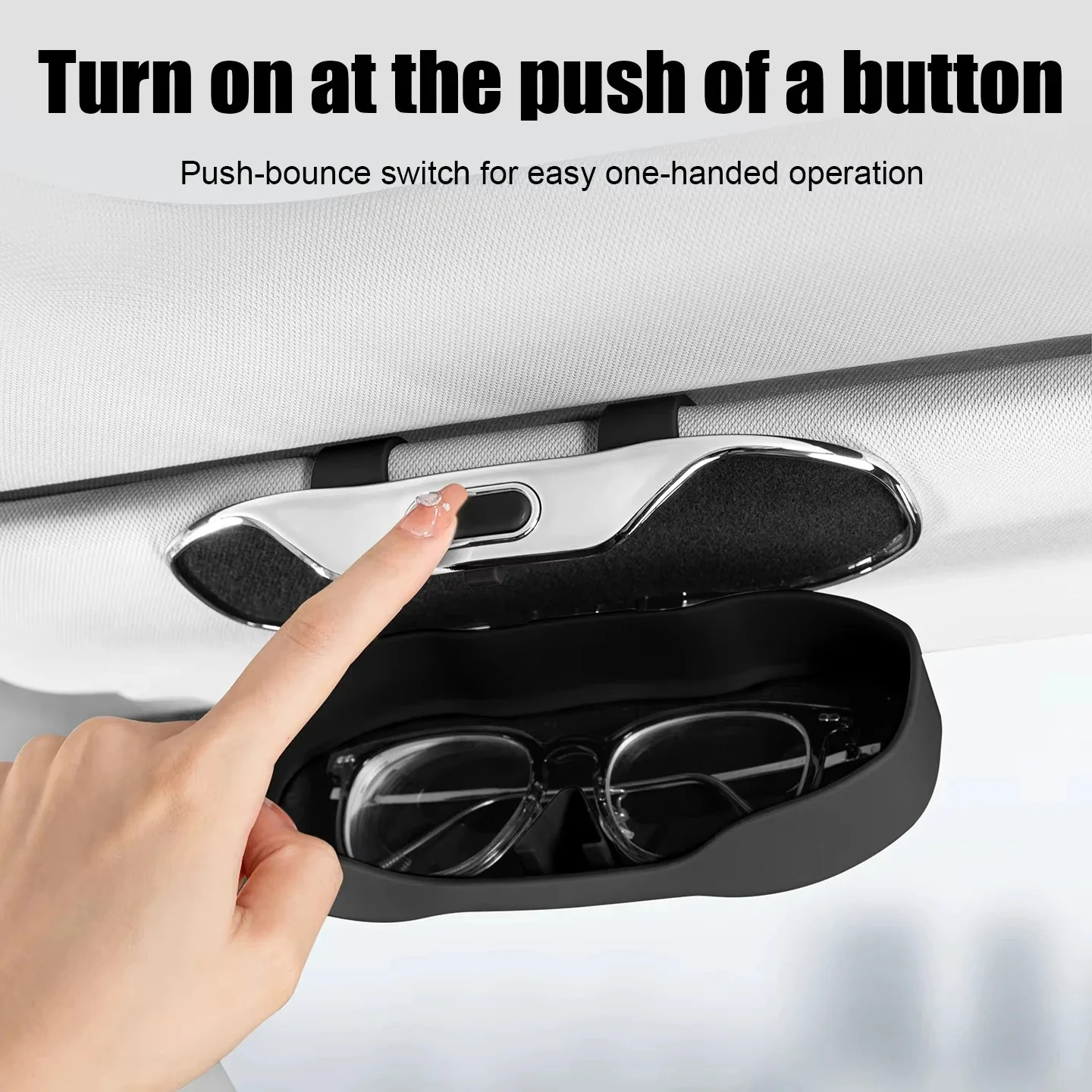 Portable Car Sunglasses Storage Case - Anti-Scratch Eyeglasses Protection Box