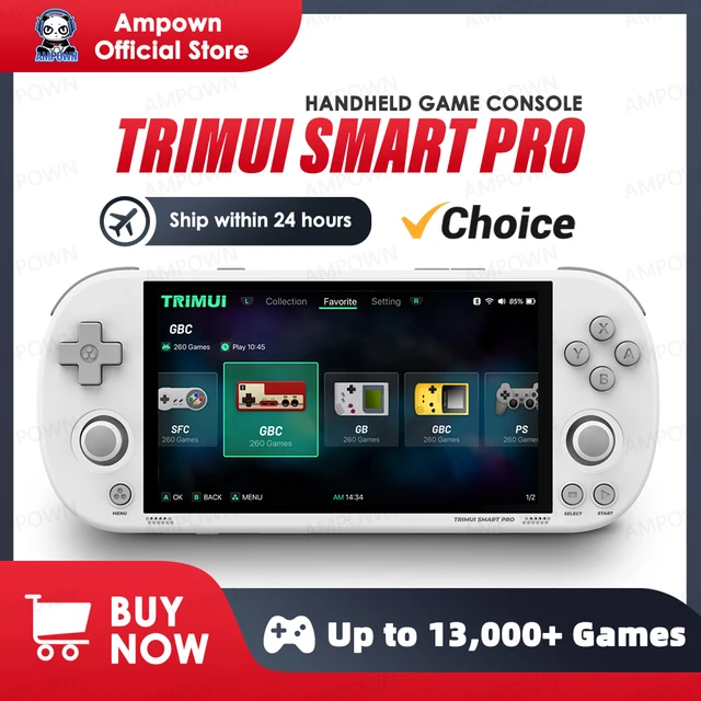 Trimui Smart Pro Handheld Game Console – 4.96" IPS Screen, Linux System, Joystick, RGB Lighting, Retro Gaming Player Gift 1