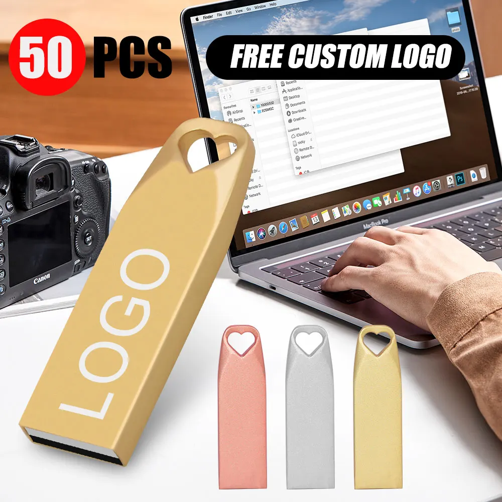 

50Pcs/lot USB 2.0 Flash Drive 1GB 2GB 4GB 8GB Pen Drive 16GB Pendrive 32GB USB Stick 64GB 128GB Memory Flash Disk