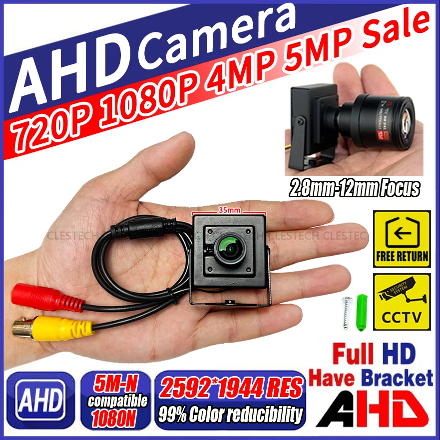 2021very Small Cctv Ahd Mini Camera 5mp 4mp 2.0mp 1080p Sony-imx326 Metal  Little Cam Hd Full Digital Micro Security With Bracket - Ip Camera -  AliExpress