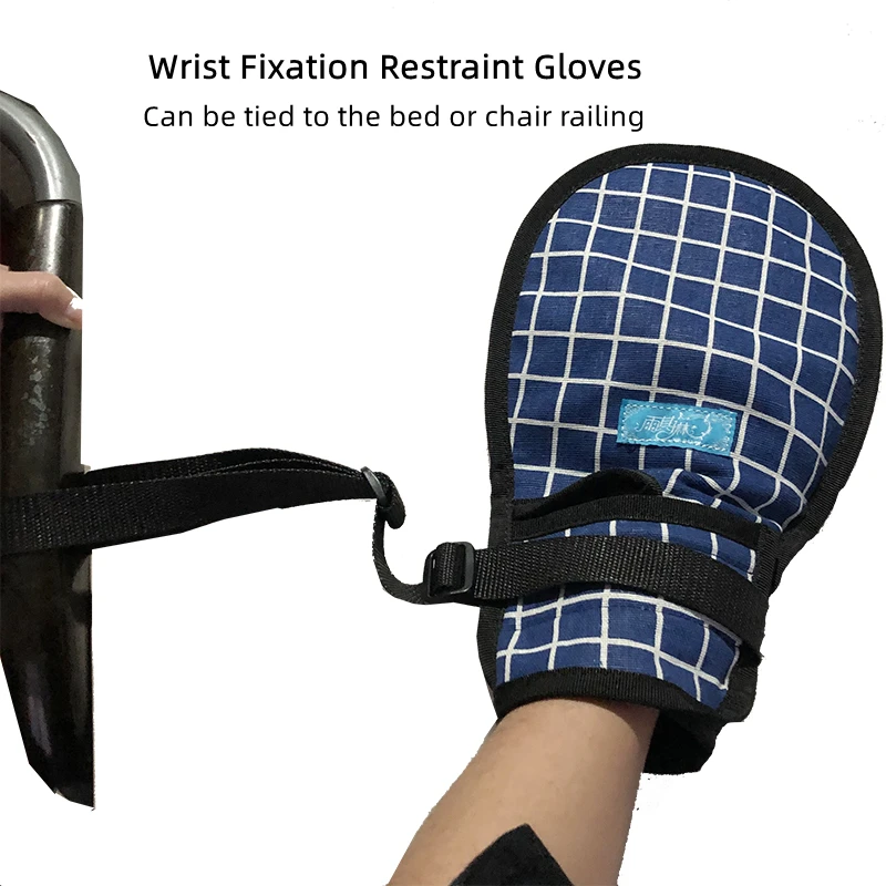 Hand Control Mitts Antiscratch Wrist Fixation Restraint Gloves Wrist