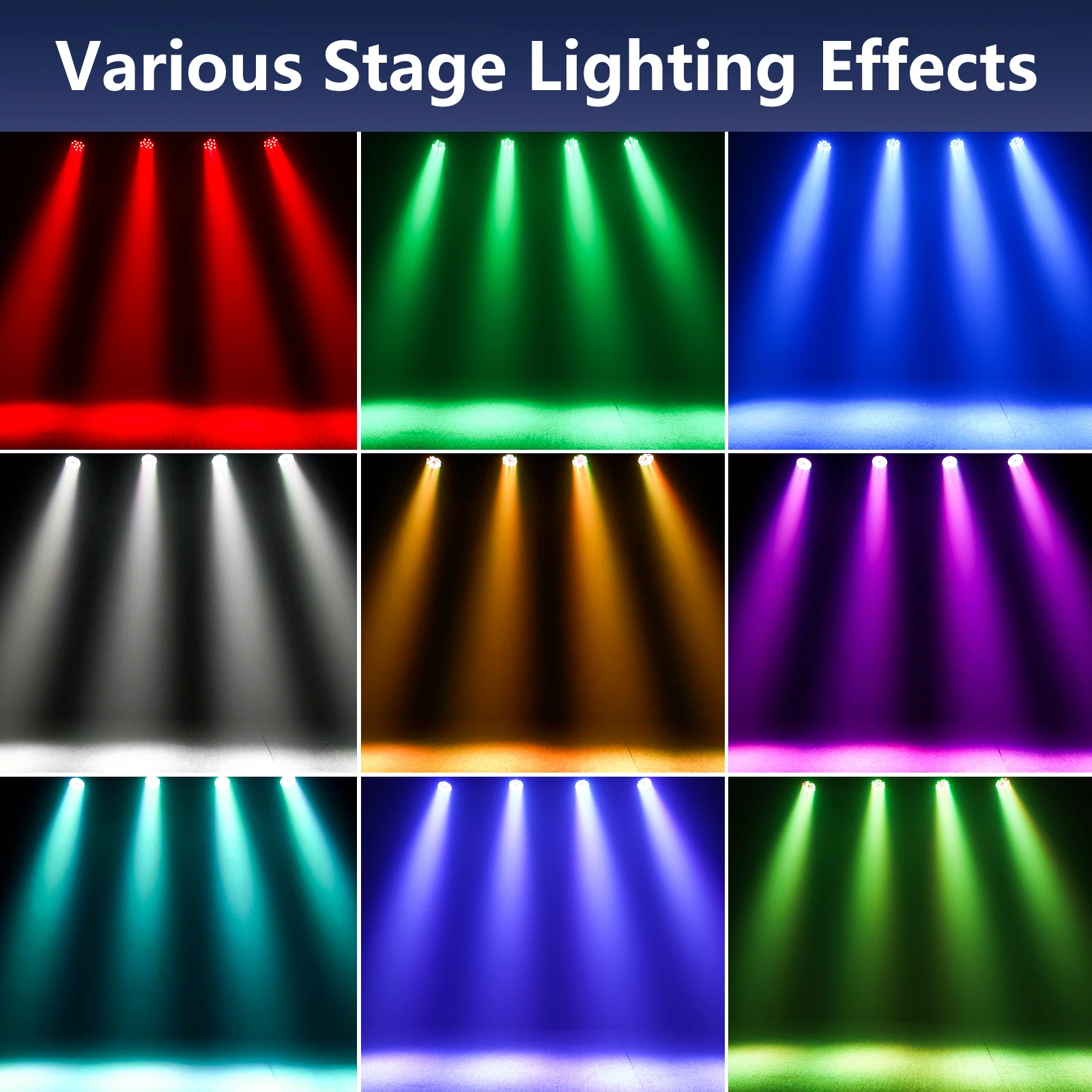 1/2/4PCS 36LED PAR Lights RGB Stage Effect Lighting DMX512 LED Projection Light for DJ Disco KTV Party Wedding Holiday Bar Club 3